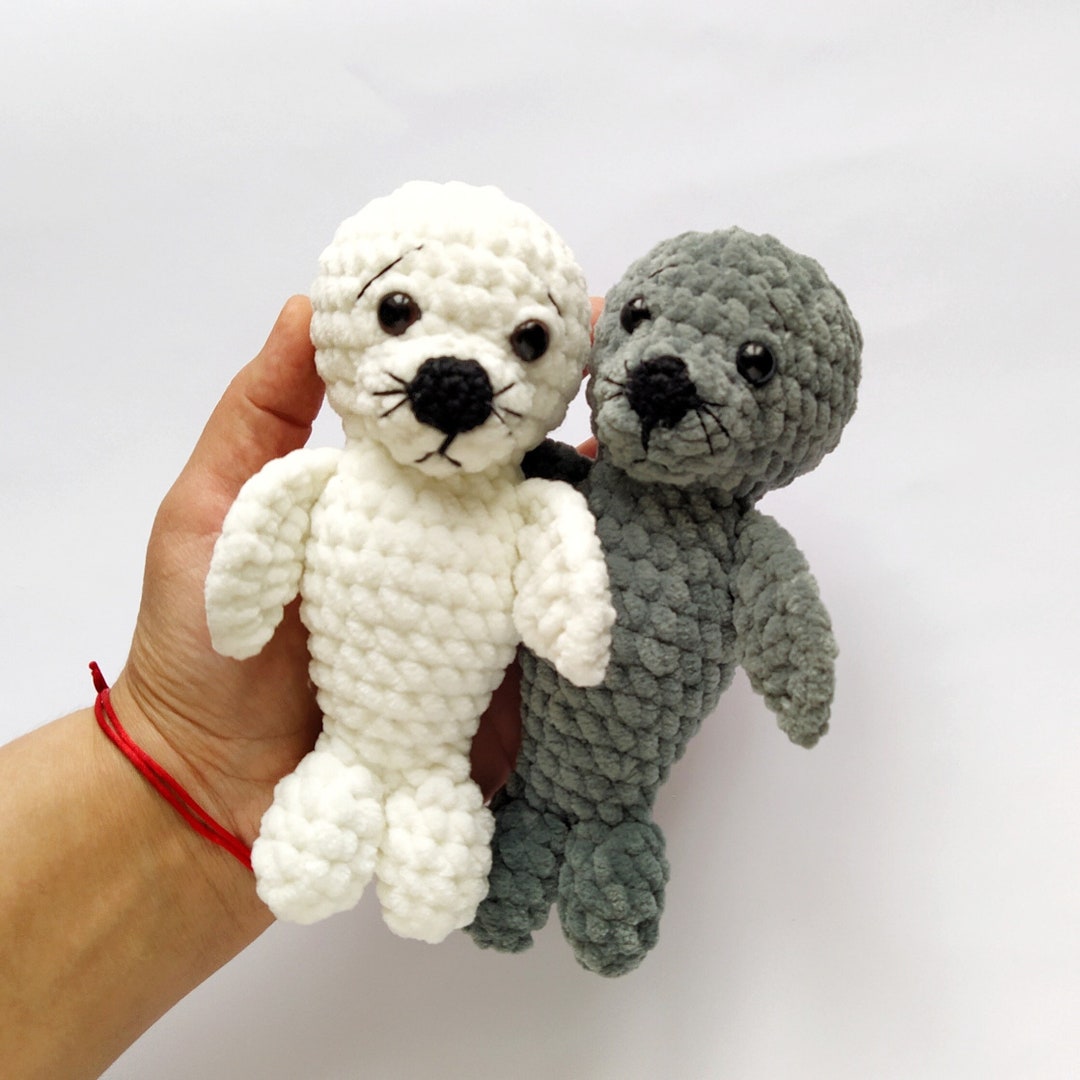 Baby Seal Plush Toy, Seal Stuffed Animal, Harbor Seal Plushie Gift for