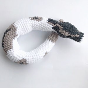 Pied Ball Python Snake Plush , Stuffed Reptile Lovers Gift, Cute Snake ...