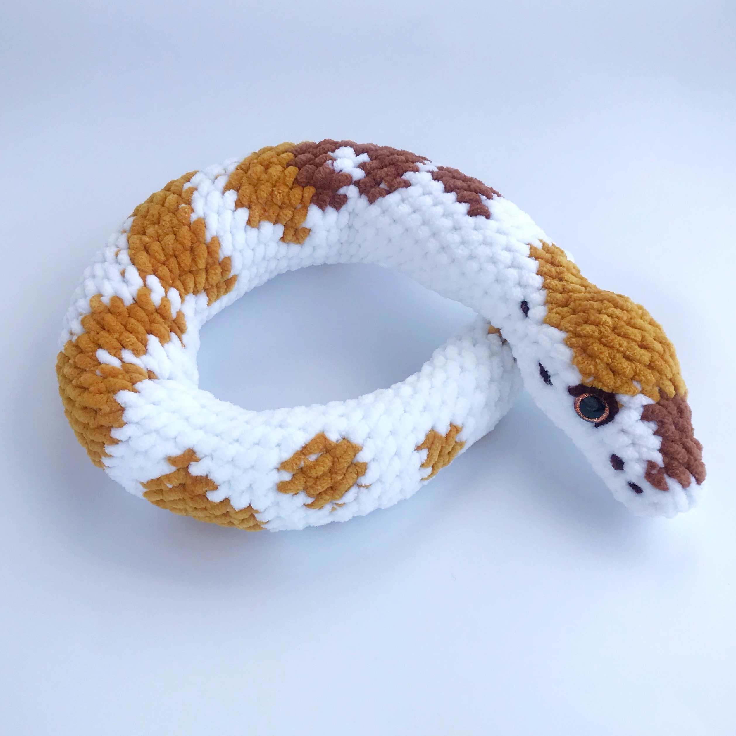 Pied Ball Python Snake Plush , Stuffed Reptile Lovers Gift, Cute Snake ...