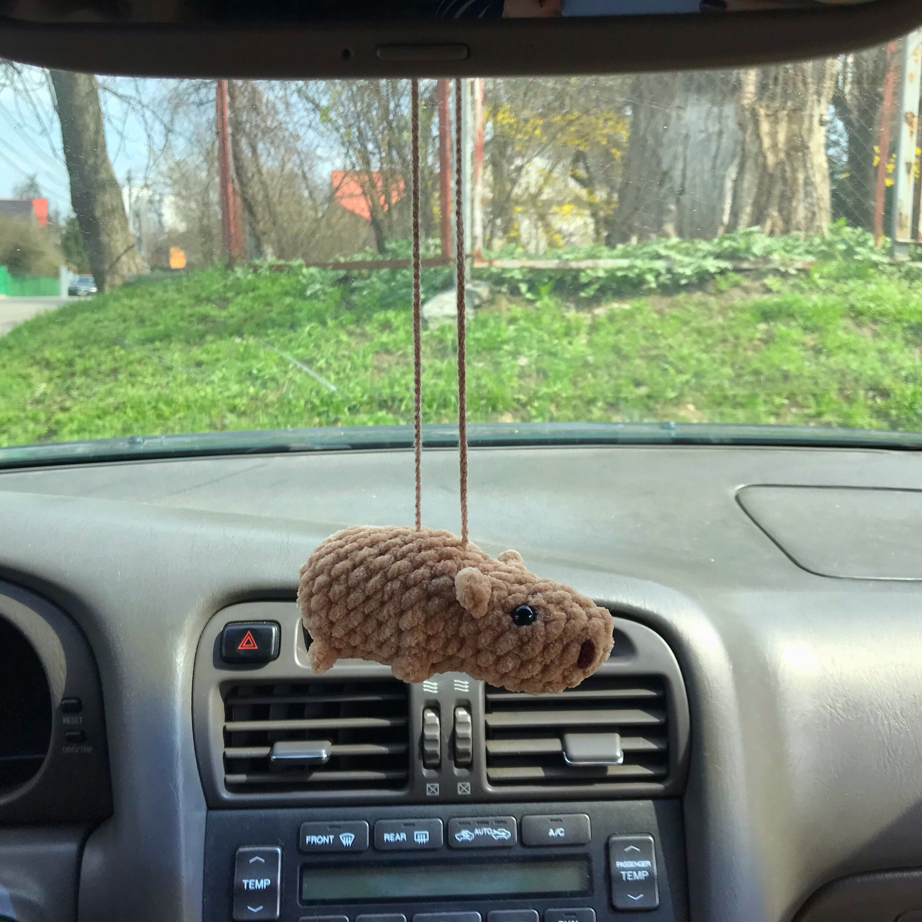 Capybara Plush Car Rear View Mirror Accessories - Etsy