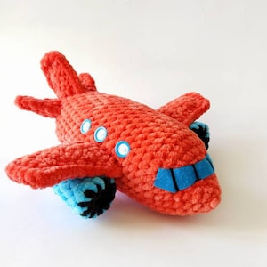 Crochet airplane toy for kids gift