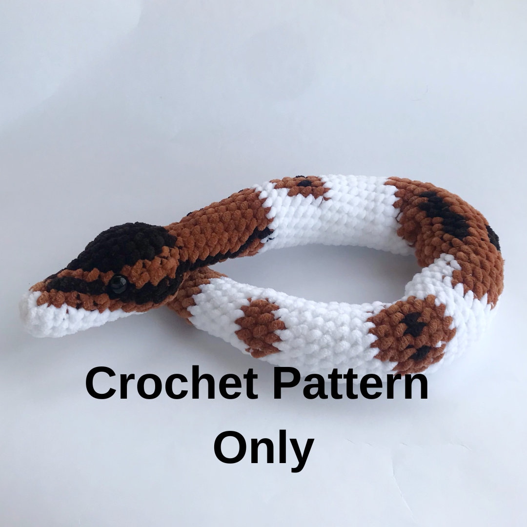 Pattern Crochet Pied Ball Python Snake Plush - Etsy