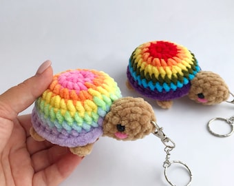 LGBT Cute Turtle Plush Keychain, Custom Turtles,Turtle Lover Gift