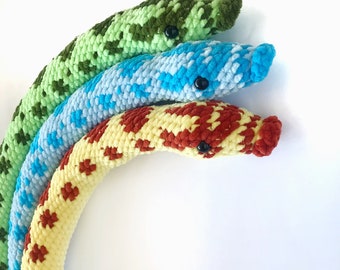 Western Hognose Snake plush , Stuffed snake, Gift snake, Cute Snake interior  for photo props