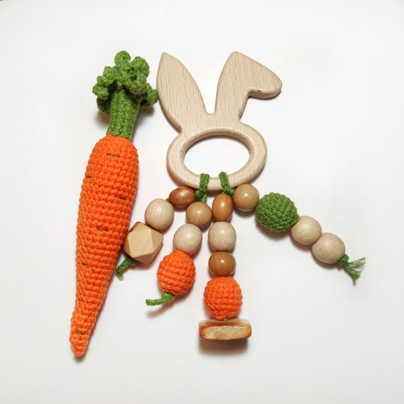 carrot baby teether