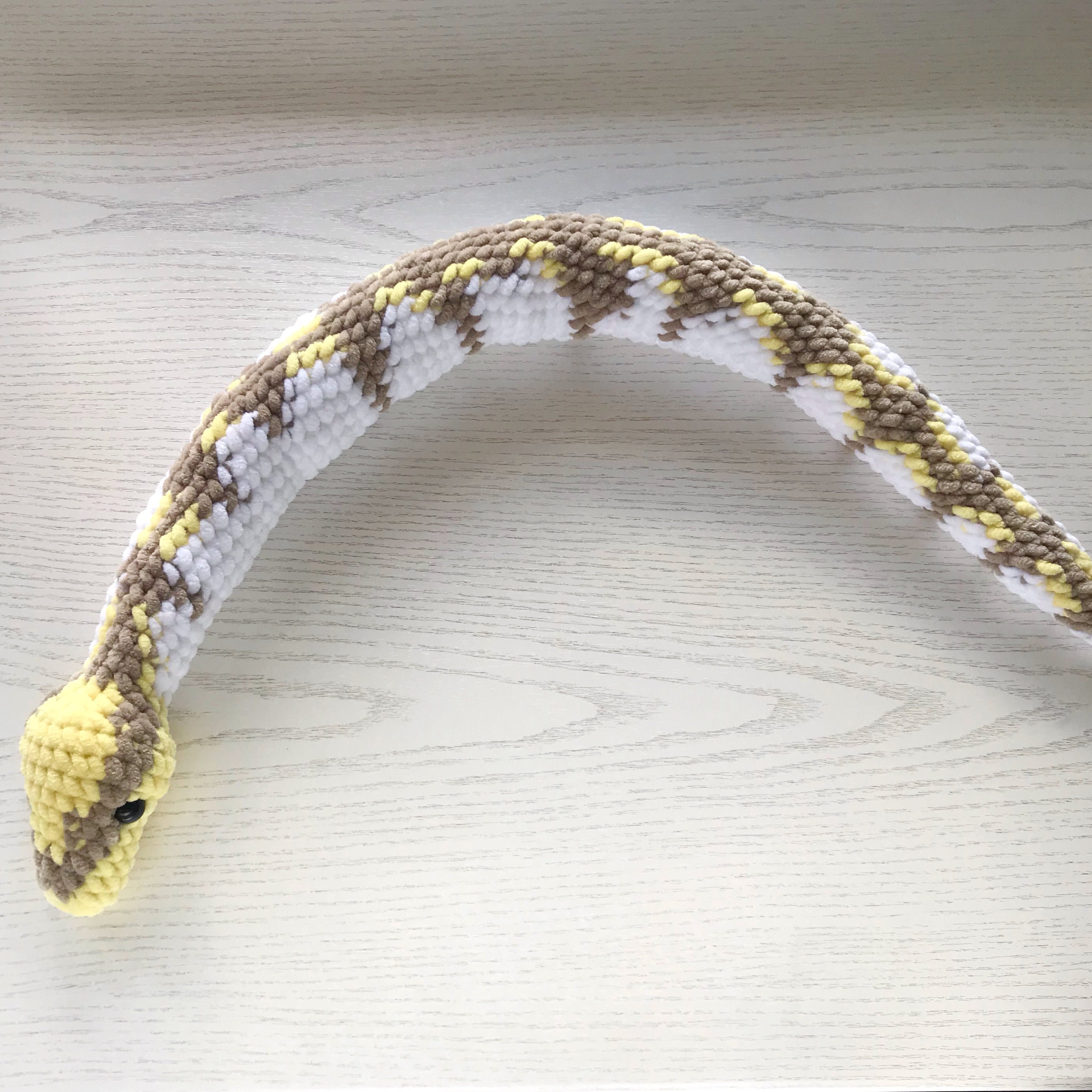 White Ball Python Snake Plush , Stuffed Reptile Lovers Gift, Cute Snake ...