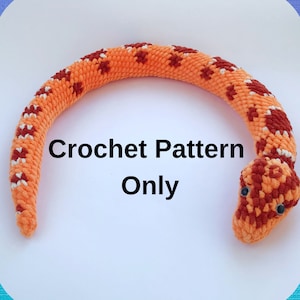 Crochet Pattern Orange Corn Snake plush
