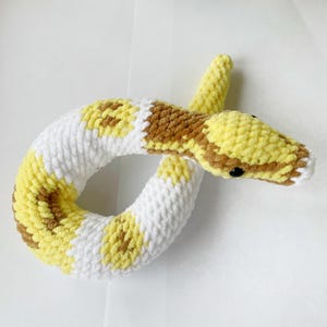 Pied Ball Python Snake Plush , Stuffed Reptile Lovers Gift, Cute Snake ...