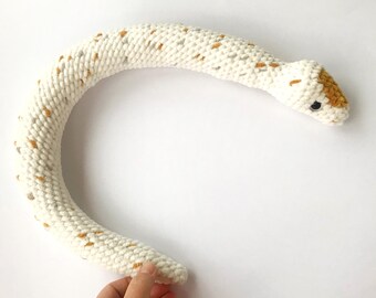Albino White Snake plush ,Cute Snake Decor for Photo Props