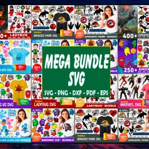 Mega Bundle Svg, Mavel Svg, Among Us Svg, Ladybug Svg