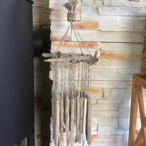 Handmade Driftwood Wind Chimes Sainds of Nature Outdoor Decoration Mobile Driftwood Hanging