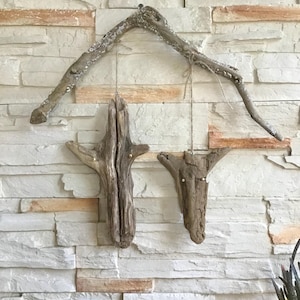 Driftwood Wall Decor Driftwood Wall Art, Mobile Wall Hanging Driftwood Face Mask