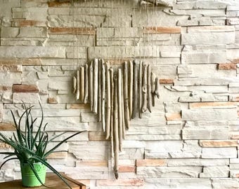 Treibholz-Herz-Treibholz-Wand-Kunst-Treibholz-Wand-Dekor-bewegliche Wandbehang