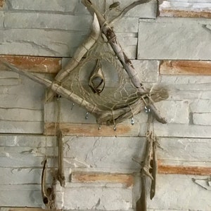 Driftwood Dream Catcher Driftwood Wall Driftwood Wall Decor Mobile Wall ...