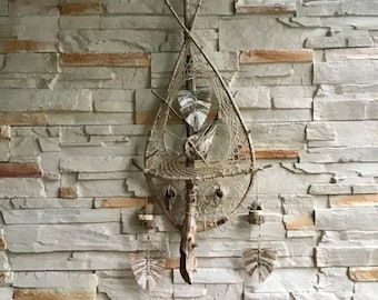 Driftwood Wall Art Driftwood Wall Decor Mobile Wall Hanging Driftwood Dreamcatcher