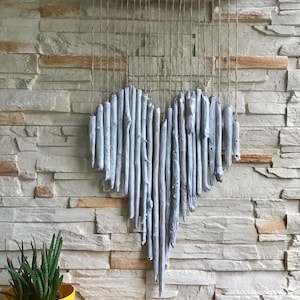 Driftwood Love Heart Driftwood Wall Art Driftwood Wall Decor Mobile Wall Hanging