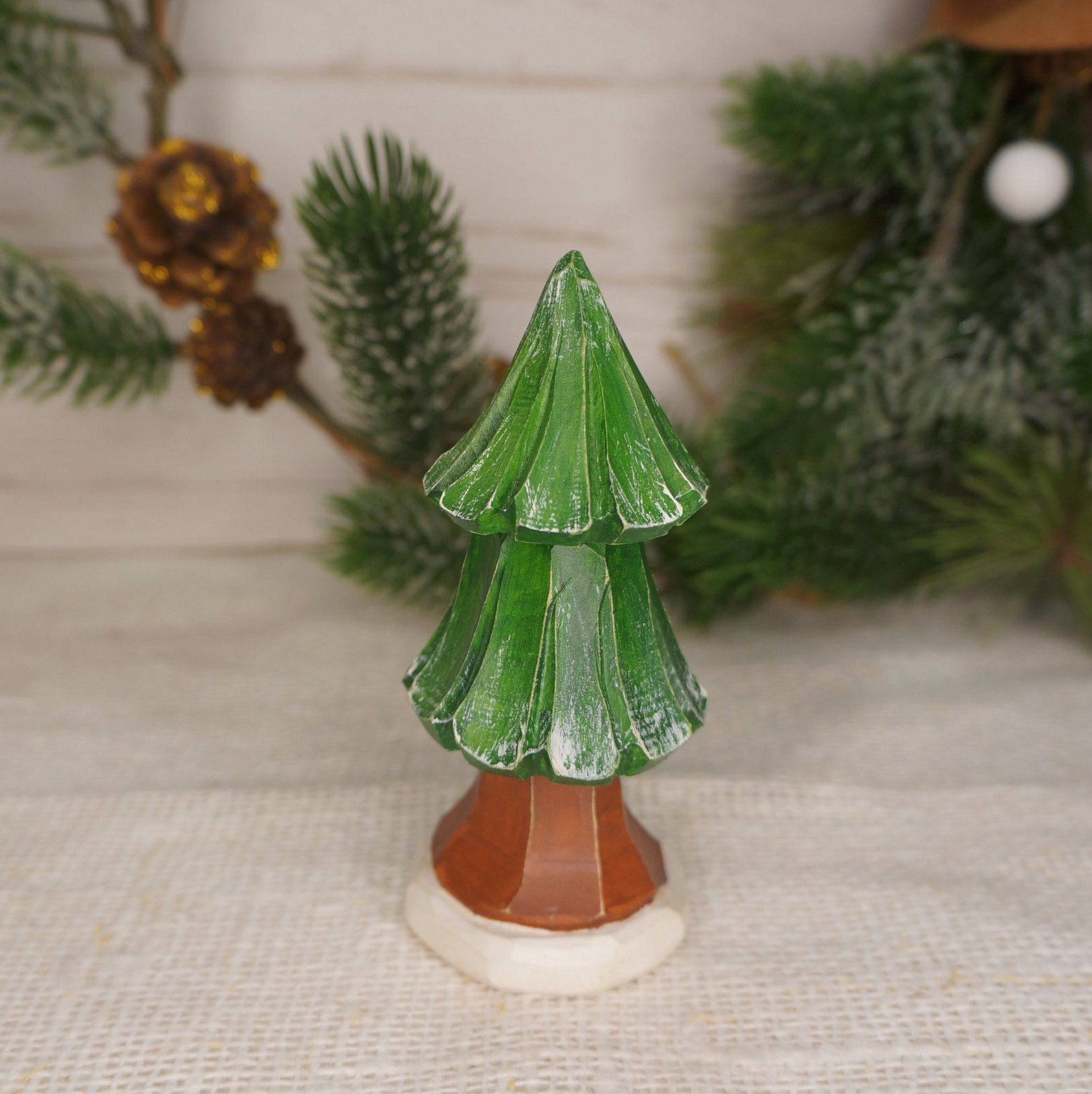 Wooden Figurine of a Christmas Tree Etsy