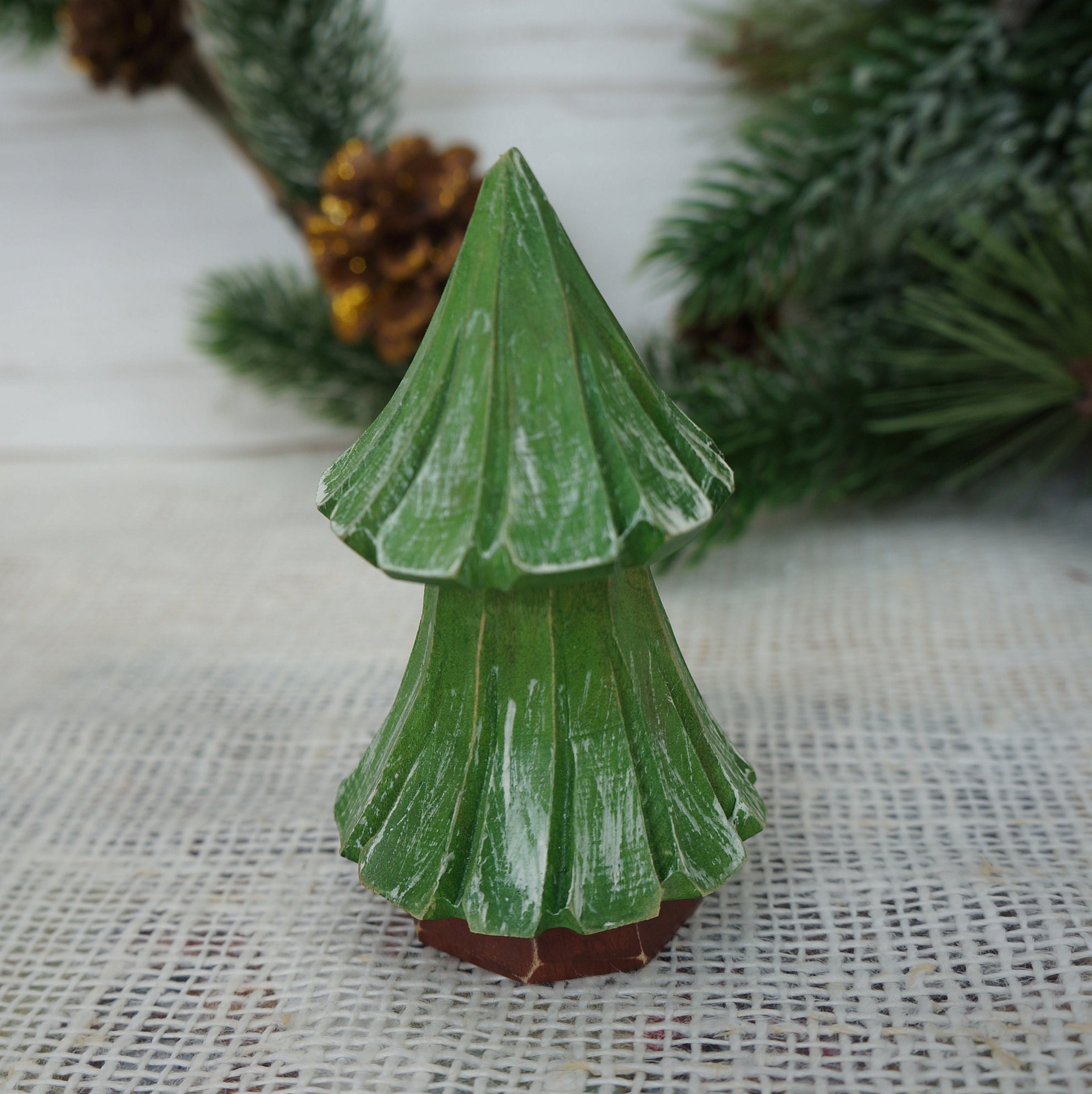 Wooden Figurine of a Christmas Tree Etsy