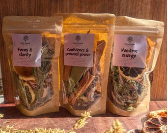 Kit para preparo de infusões | Escolha 3 misturas | Feito artesanalmente na Austrália com ervas cultivadas localmente | Fragrância livre de rituais e toxinas