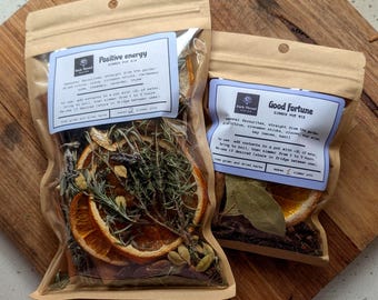 Kit para infusor | Duo Médio + Pequeno | Feito à mão na Austrália com ervas cultivadas localmente | Fragrância ritualística e livre de toxinas