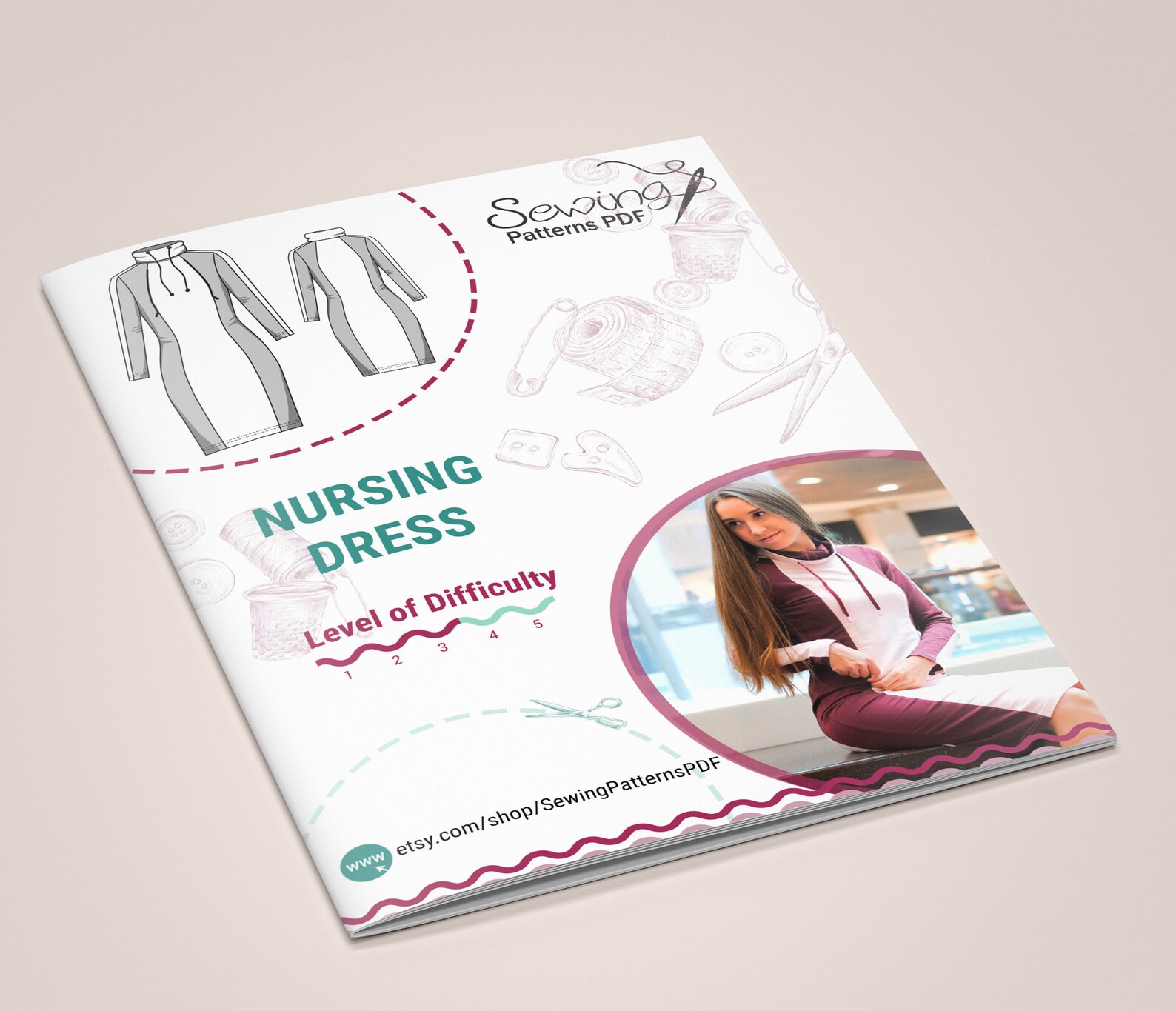 Nursing dress sewing pattern / Breastfeeding dress pattern / | Etsy