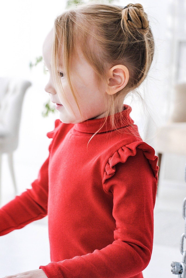 Girls' Roll Neck Jumper Sewing Pattern PDF / Basic Long Etsy
