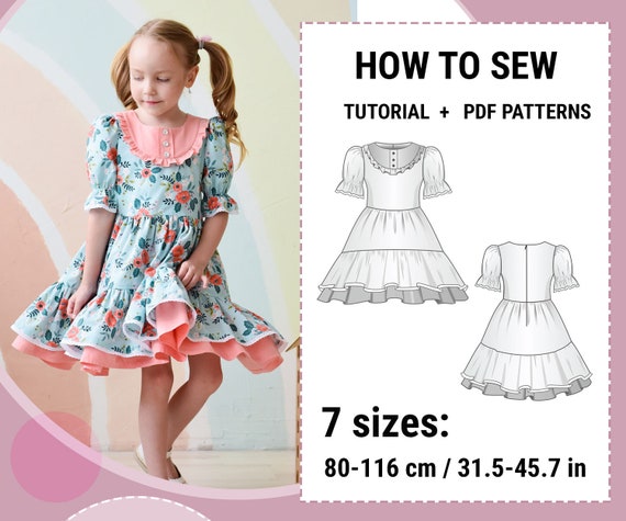 Baby girl dress sewing patterns Summer dress pattern 3t girl | Etsy