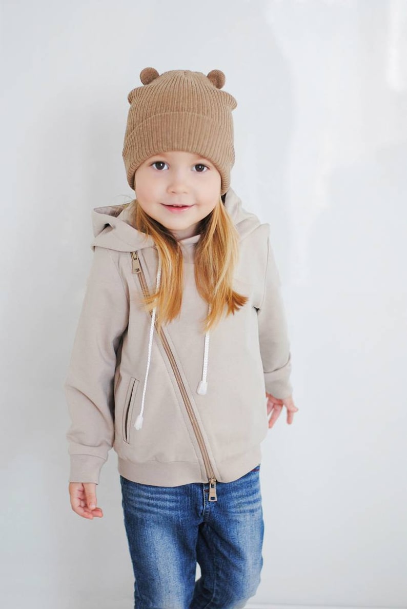 Kids' Zip Up Hoodie Sewing Pattern PDF / Sizes 80158 cm Etsy