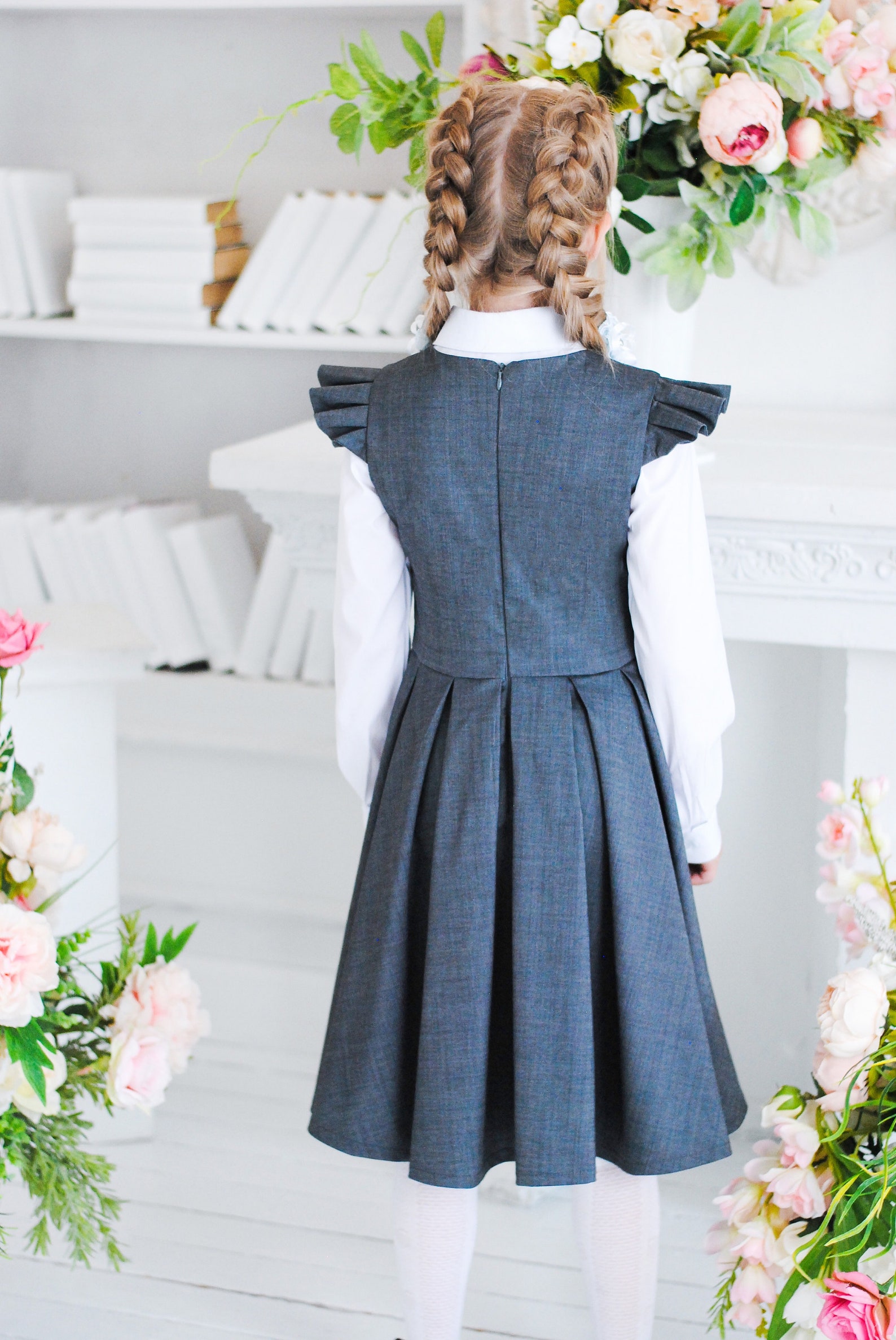 Girls' Pleated Jumper Dress Sewing Pattern / Aline Dress Etsy