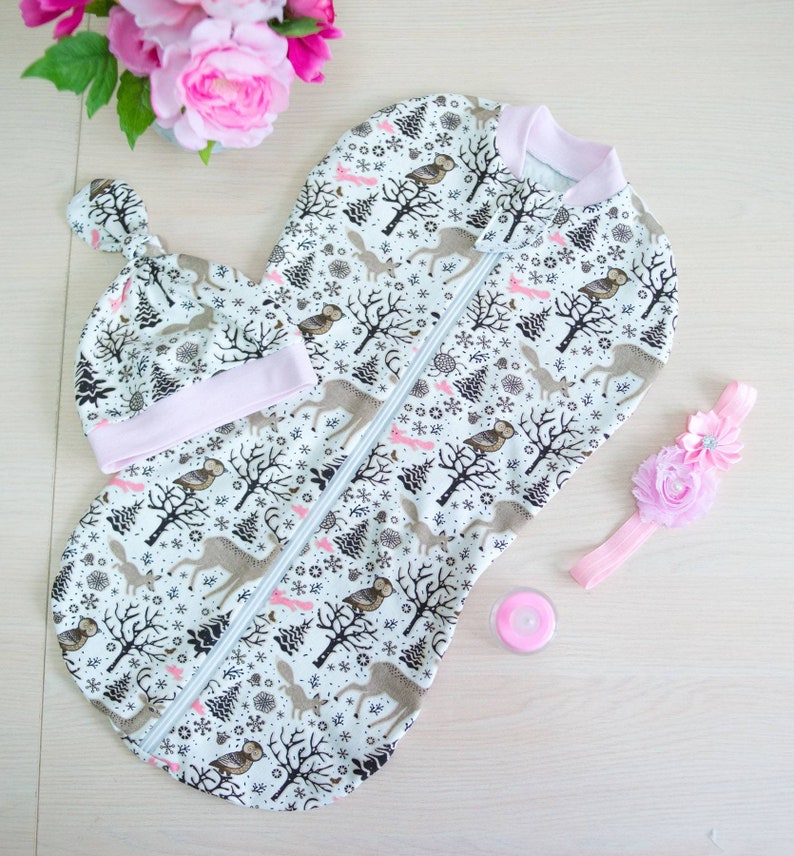 Zip up Swaddle Sack and Top Knot Hat Sewing Pattern Etsy