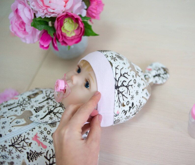 Zip up Swaddle Sack and Top Knot Hat Sewing Pattern Etsy