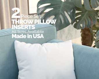 Hypoallergenic Throw Pillow Insert, Down Alternative Pillow Form (2 Pieces)