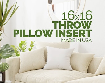 16x16” inch Down alternative pillow insert sham form Cushion stuffer hypoallergenic pillows square pillow stuffing