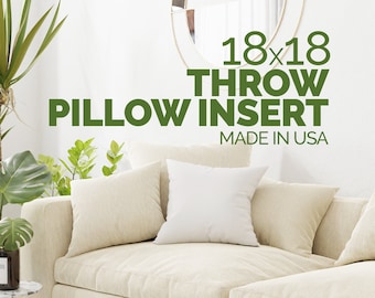 18"x18" inch Square Pillow Insert 18 inch Form insert throw pillow stuffing Sham 18x18 cushion Stuffers