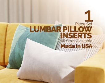 Hypoallergenic Lumbar Pillow Insert: Down Alternative, Made in USA