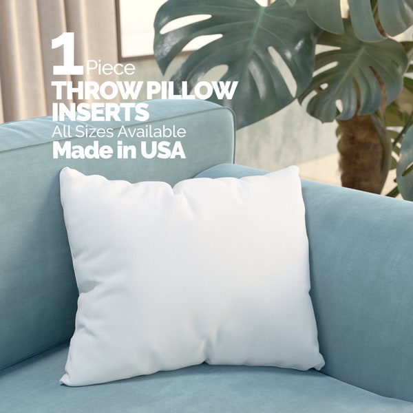 Throw Pillow Insert Down Alternative Hypoallergenic Pillow Forms square pillow stuffing Euro Sham pillows cushion stuffer Pack of 1 USA Made