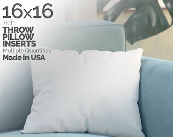 Pillowflex Premium Polyester Pillow Insert - 14x14 Pillow Form - Machine  Washable, Accent Throw Insert, Small Square Throw Size Couch Pillow Sham