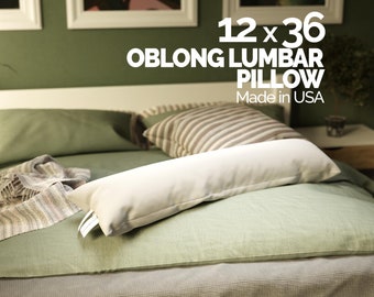 Lumbar Pillow Insert 12x36: Hypoallergenic Long Body Support