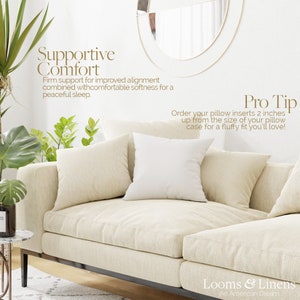 22x22 Euro Throw Pillow Insert: Hypoallergenic Down Alternative image 4