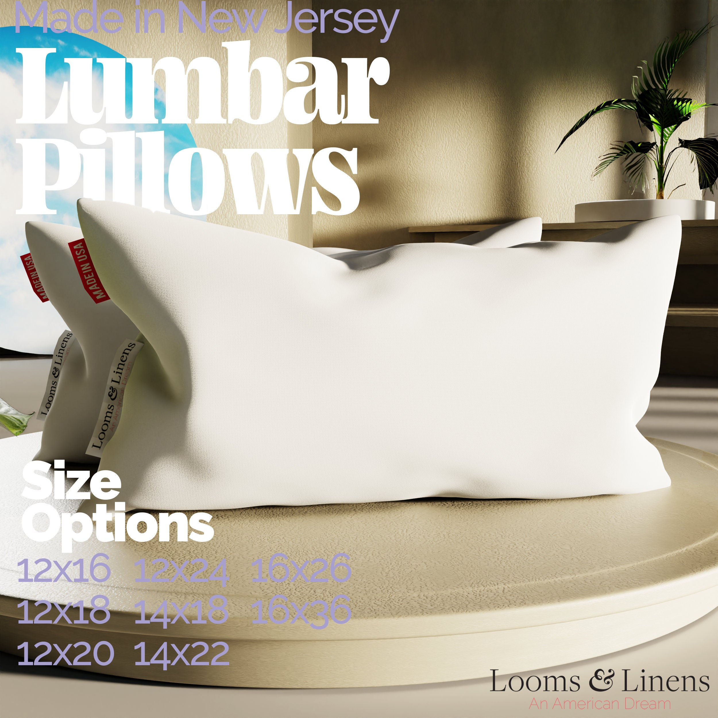 Lumbar Insert Down Alternative Pillow Forms Boudoir Pillow Etsy