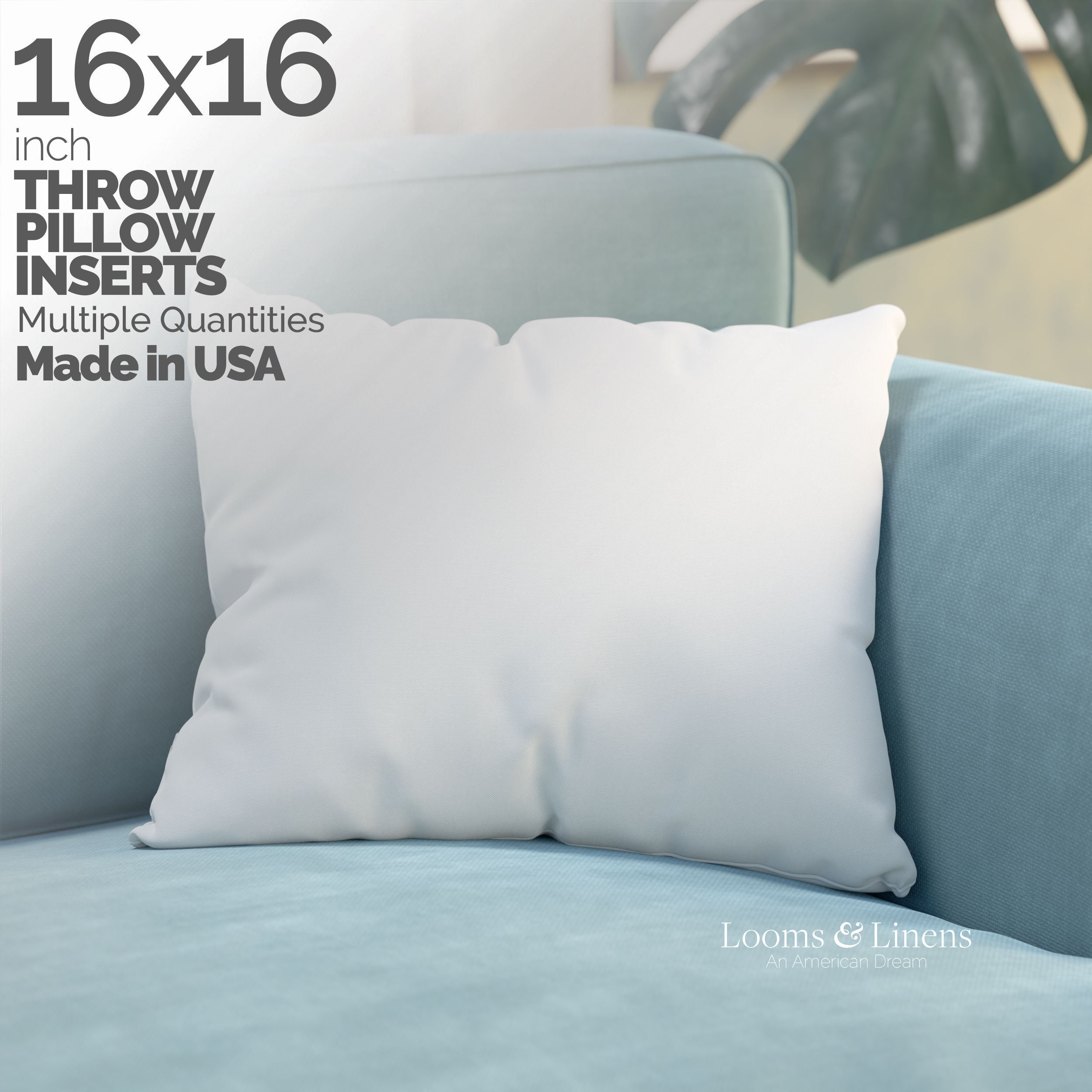 Pillowflex Synthetic Down Pillow Insert - 18x18 Down Alternative Pillow,  Ultra Soft Body Pillow, Large Standard Body Bed Sleeping Pillow - 1