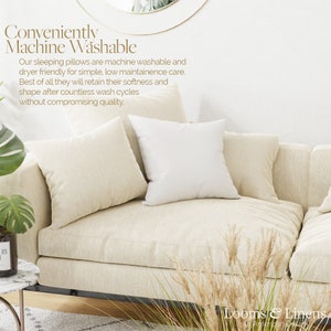 22x22 Euro Throw Pillow Insert: Hypoallergenic Down Alternative image 7