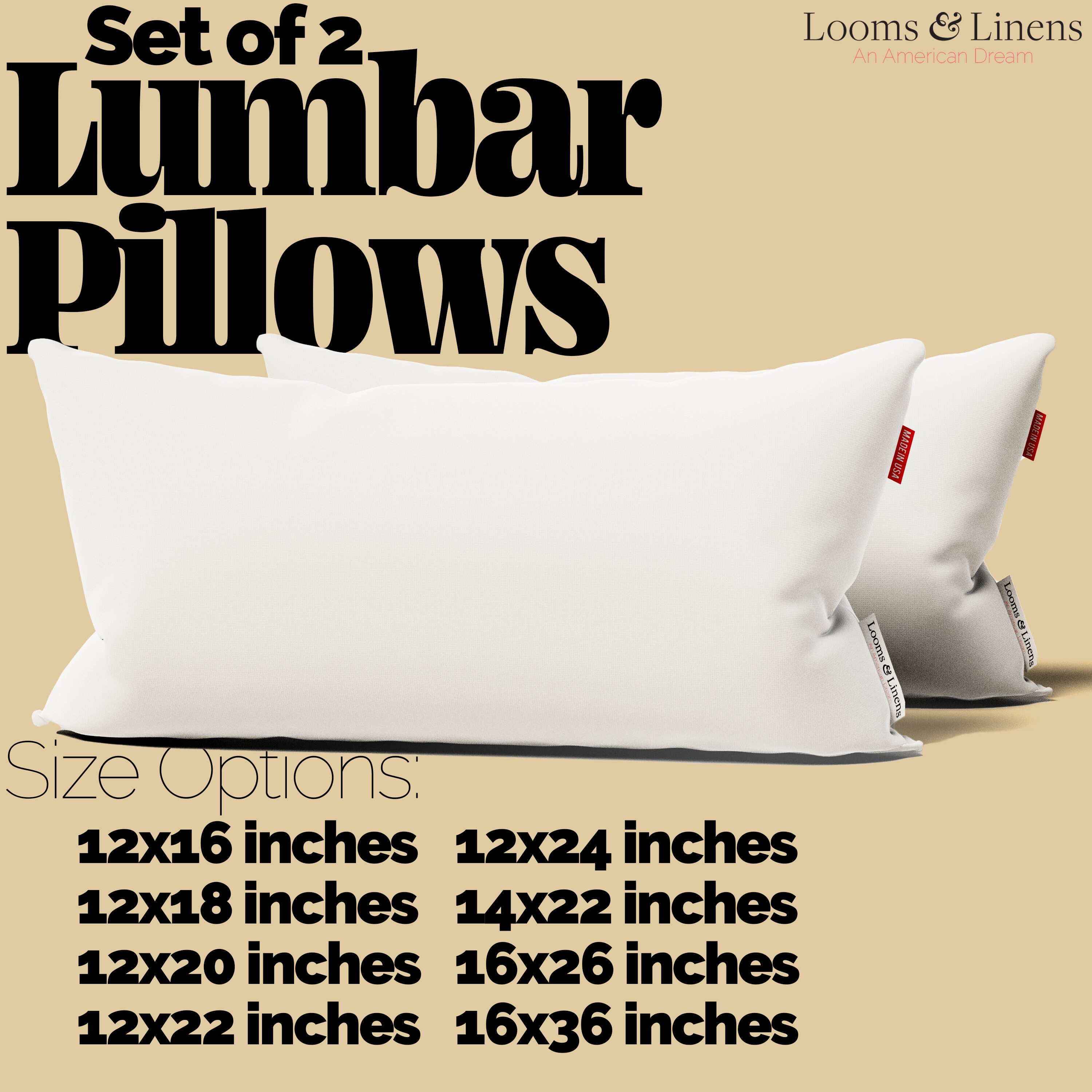 Lumbar Insert Down Alternative Pillow Forms Boudoir Pillow Etsy