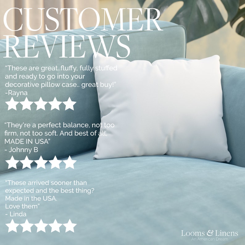 14x14 Inch Square Pillow Stuffing Throw Pillow Etsy