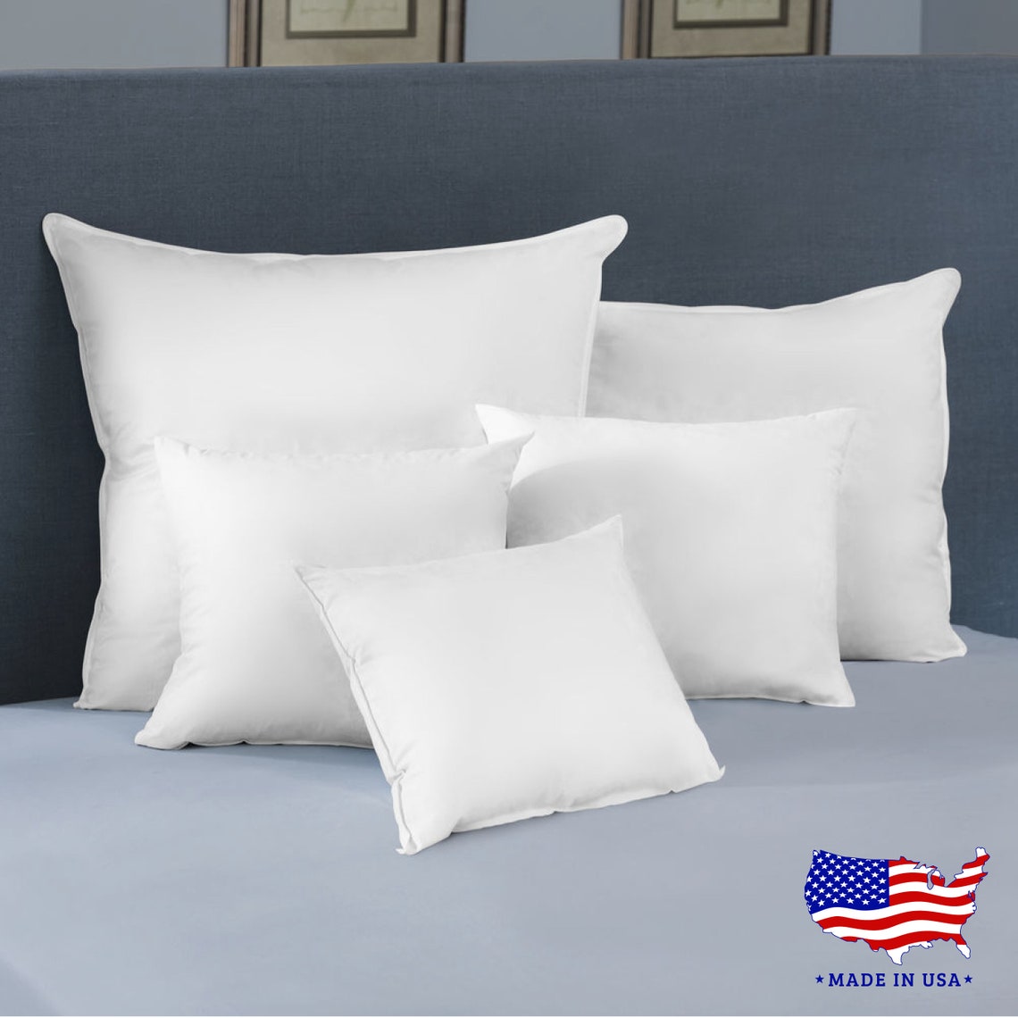 Down Alternative Pillow Forms square pillow form inserts Euro Etsy