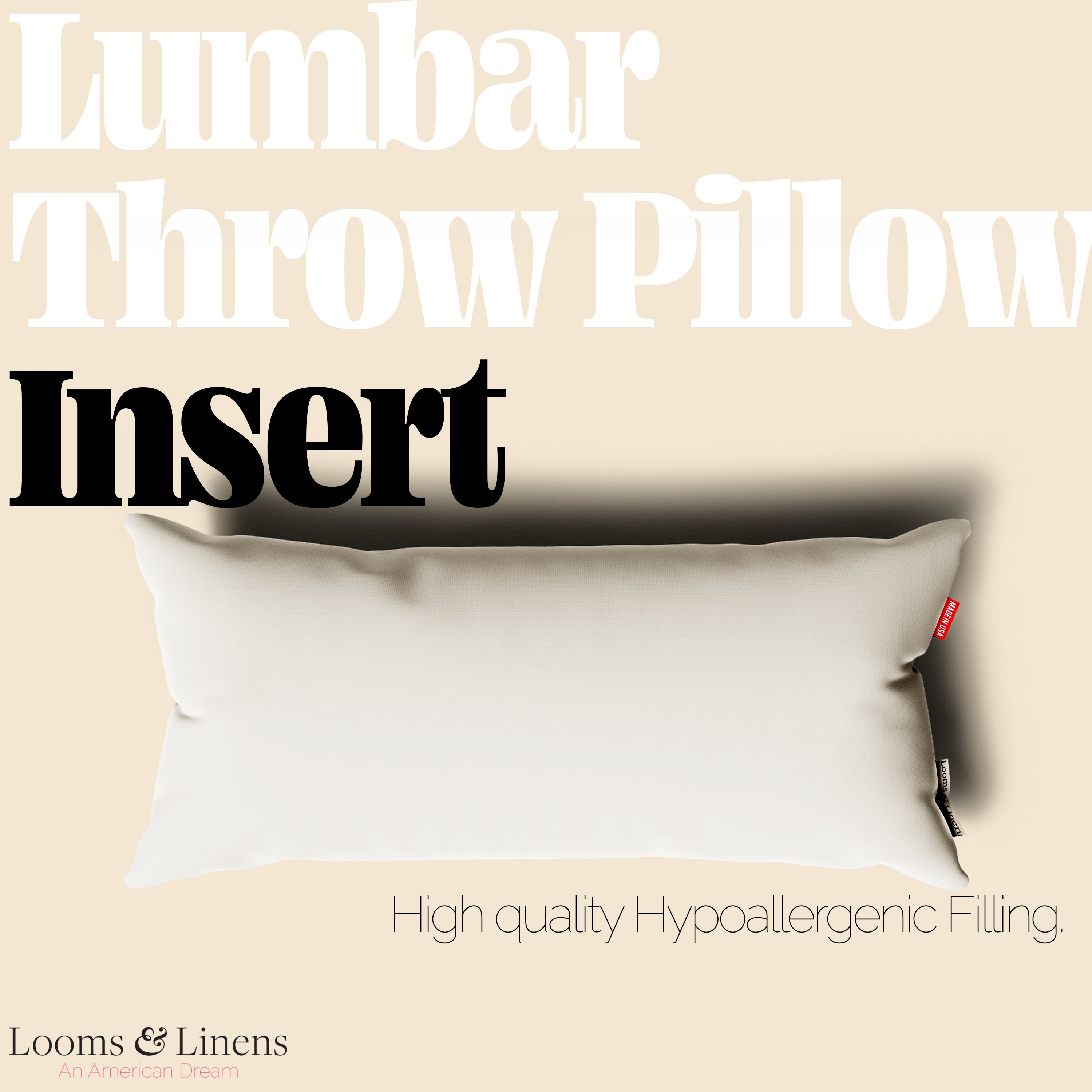 Lumbar Insert Down Alternative Pillow Forms Boudoir Pillow Etsy