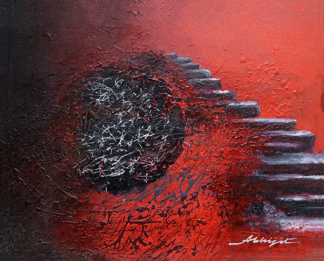 Original abstrakte MalereiLeben nach dem Tod abstrakte Kunst Etsy.de