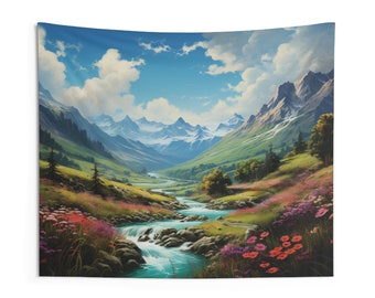 Landscape Nature Indoor Wall Art: Hanging Tapestries for Medium | Large Decor, Home, Dorm Room Gift - Wall Tapestries Housewarming Gifts