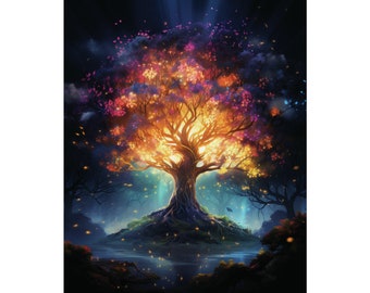 Tree of Life Wall Art Spiritual Harmony Art Decor Wall art Poster Print 16x20