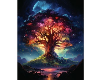 Tree of Life Wall Art Spiritual Harmony Art Decor Wall art Poster Print 16x20